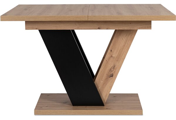 JAKS Clark étkezőasztal 120 cm artisan tölgy fekete
