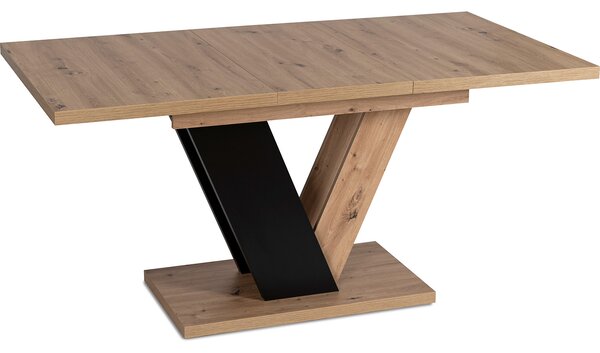 JAKS Clark étkezőasztal 120 cm artisan tölgy fekete