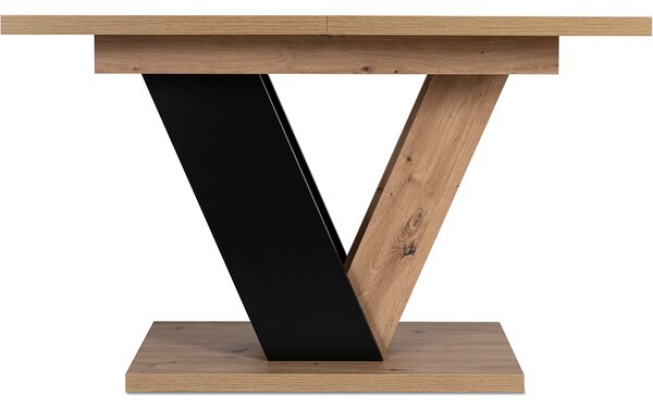 JAKS Clark étkezőasztal 120 cm artisan tölgy fekete