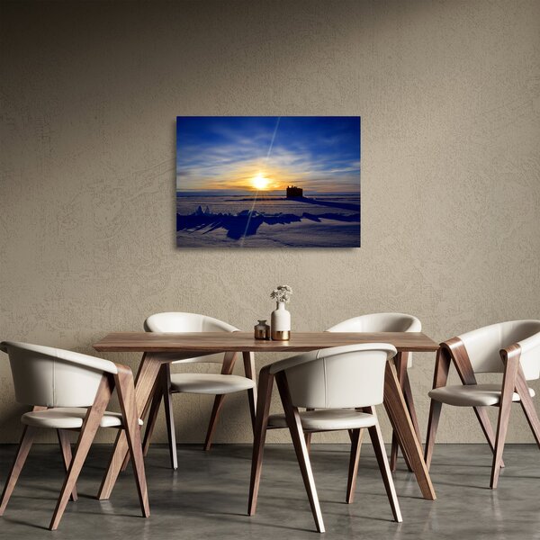 Kép - sarkvidéki táj (üvegen) (70x50 cm)