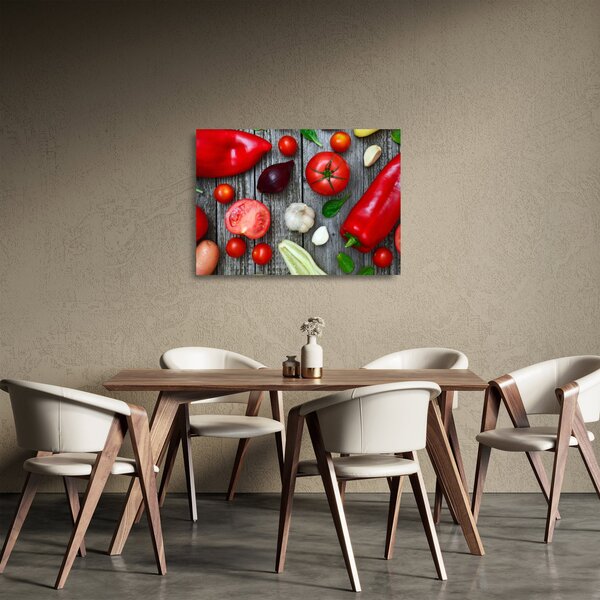Zöldség képe (üvegen) (70x50 cm)