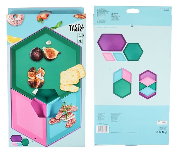 Tálalókészlet tapashoz URBAN OASIS 4 db színes