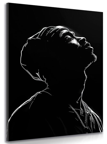 Kép rapper fekete-fehérben