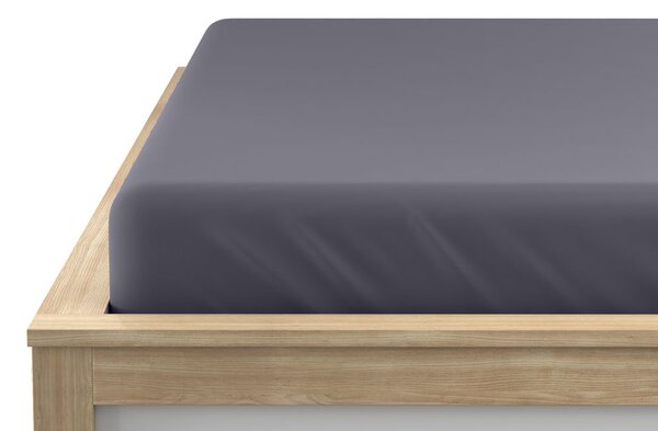 Mikroszálas gumis lepedő sötétszürke 90 x 200 cm