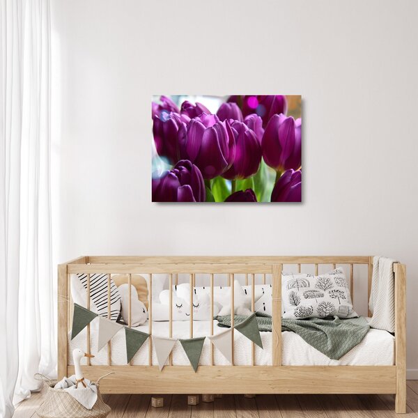 Tulipán képe (üvegen) (70x50 cm)