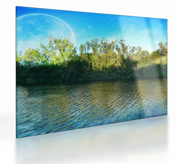 Kép - tó (üvegen) (70x50 cm)