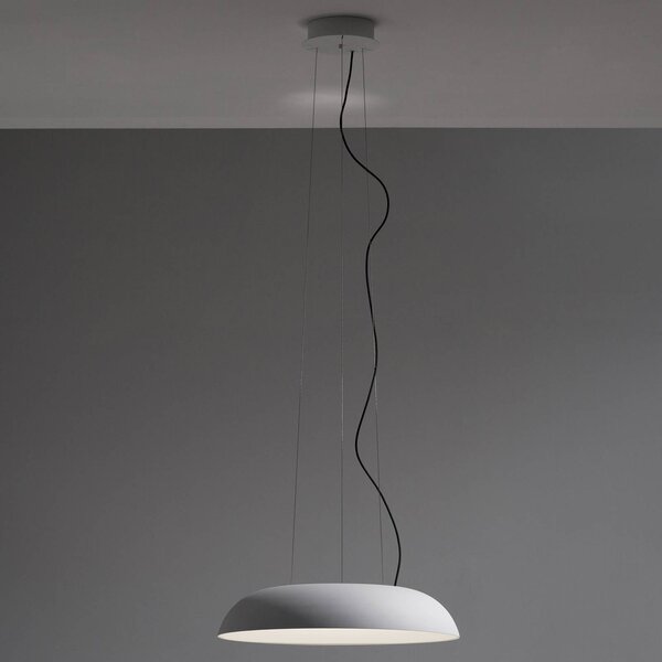 Martinelli Luce Maggiolone függő 930, 60 cm, fehér, dimmelhető, Fehér / opál, Nappali / Étkező, Alumínium, Dizájn