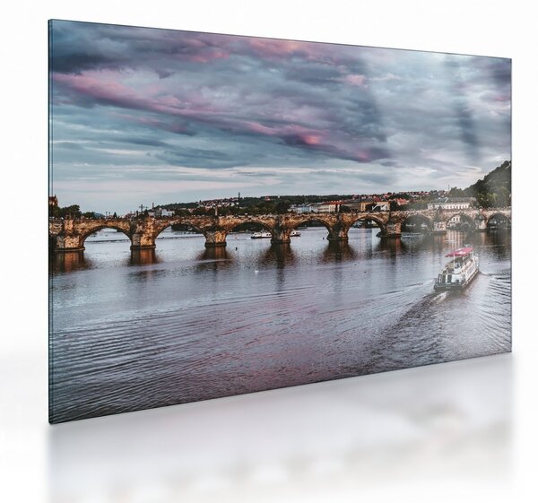 Vltava képe (üvegen) (70x50 cm)