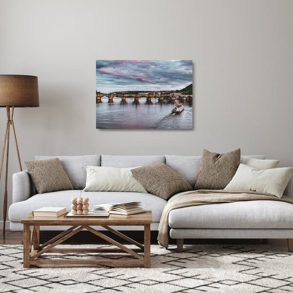 Vltava képe (üvegen) (70x50 cm)