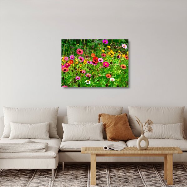Réti virágok képe (üvegen) (70x50 cm)