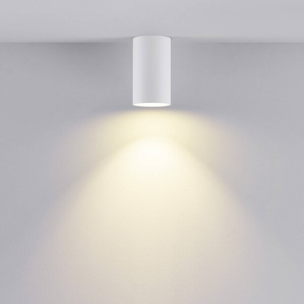 Deko-Light Downlight CAN, fehér, IP44, Ø 6 cm, fém, GU10, dimmelhető, Fehér / opál, Fürdőszoba, Alumínium