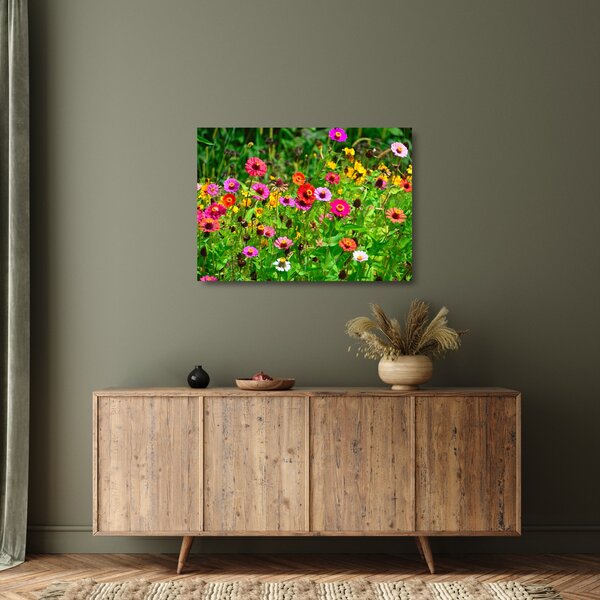 Réti virágok képe (üvegen) (70x50 cm)