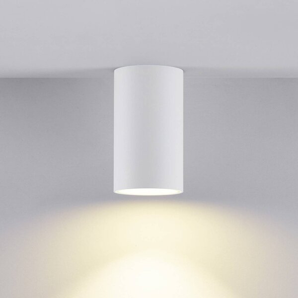 Deko-Light Downlight CAN, fehér, IP44, Ø 6 cm, fém, GU10, dimmelhető, Fehér / opál, Fürdőszoba, Alumínium