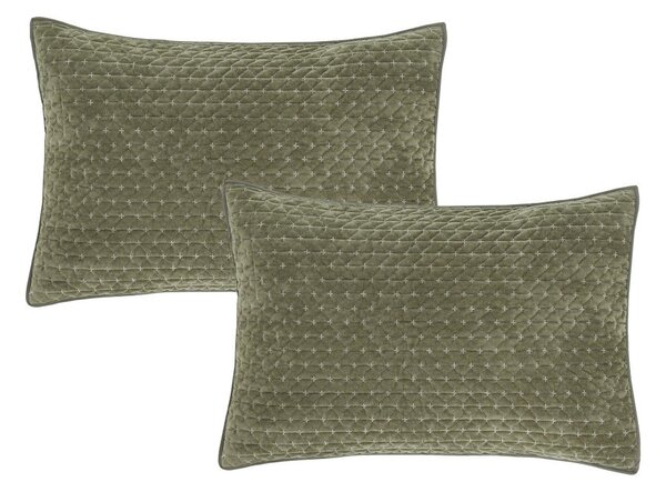 Bársony párnahuzat szett 2 db-os 50x75 cm Attica Velvet Embroidered – Bianca