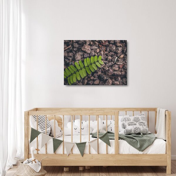 Zöld növények képe (üvegen) (70x50 cm)