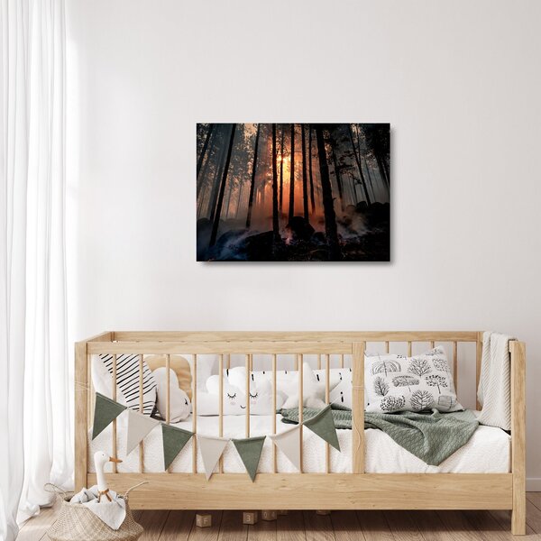 Sötét erdő képe (üvegen) (70x50 cm)