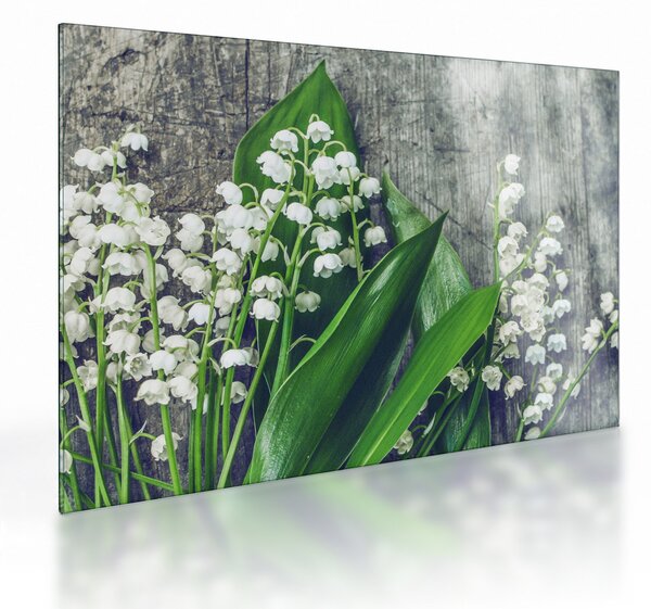 A gyöngyvirág képe (üvegen) (70x50 cm)