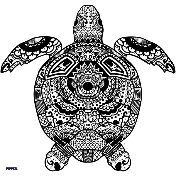 PIPPER. Falmatrica "Mandala teknős"