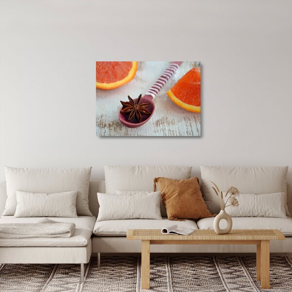 Egy kanál fahéj képe (üvegen) (70x50 cm)