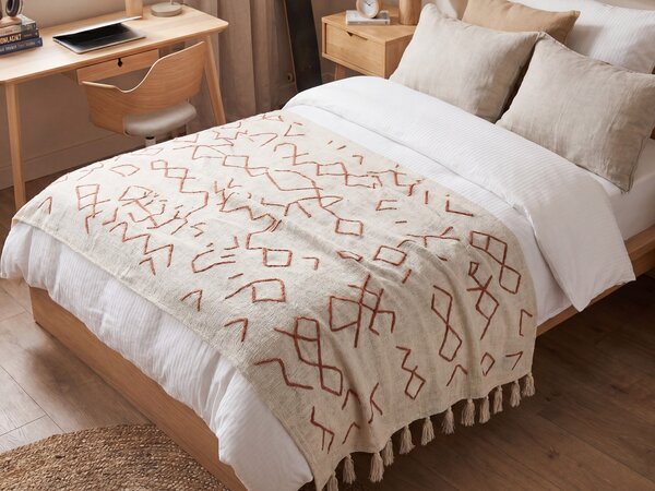 Takaró BHIWANI Pamut 130 x 180 cm Bézs