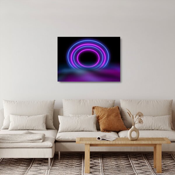 A színes körök képe (üvegen) (70x50 cm)