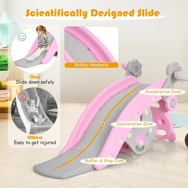 Rockyslide™ 5 Az 1-ben Kisgyermek Csúszda és Hintázó Játék, Zöld