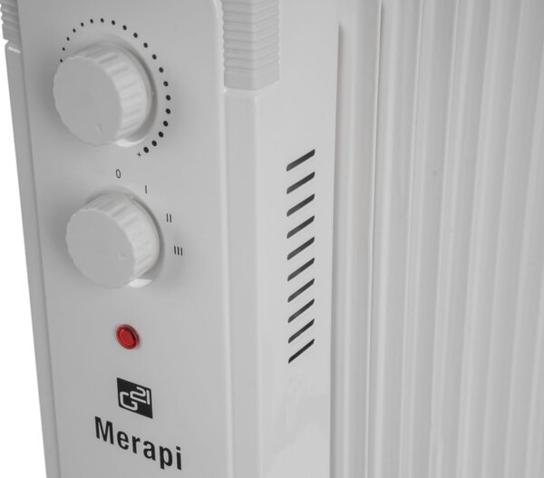 G21 Merapi olajradiátor fehér, 9 elem, 2000 W