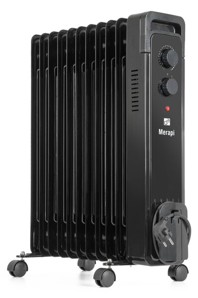 G21 Merapi olajradiátor fekete, 11 elem, 2500 W