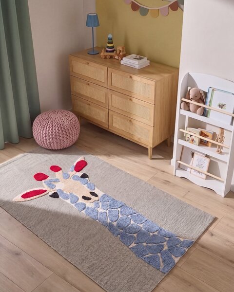 Gyerekszoba szőnyeg SAKUBO Színes 80 x 150 cm Pamut