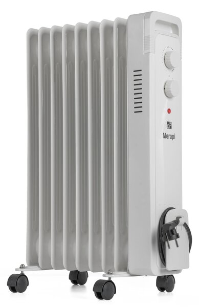 G21 Merapi olajradiátor fehér, 9 elem, 2000 W