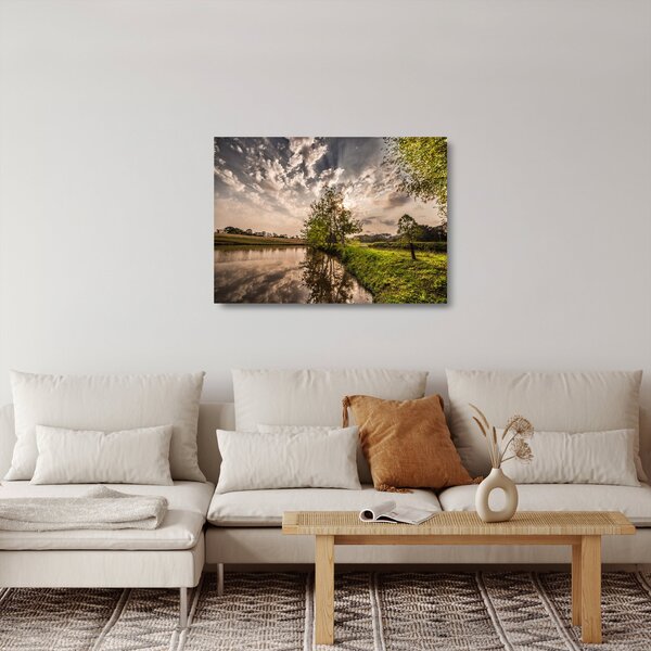 Természet kép sugarakkal (üvegen) (70x50 cm)
