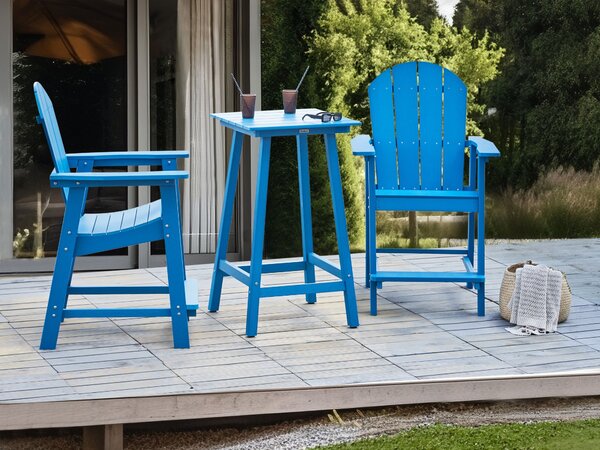 Kerti bárasztal ADIRONDACK 60 cm 59 cm Szintetikus anyag Kék