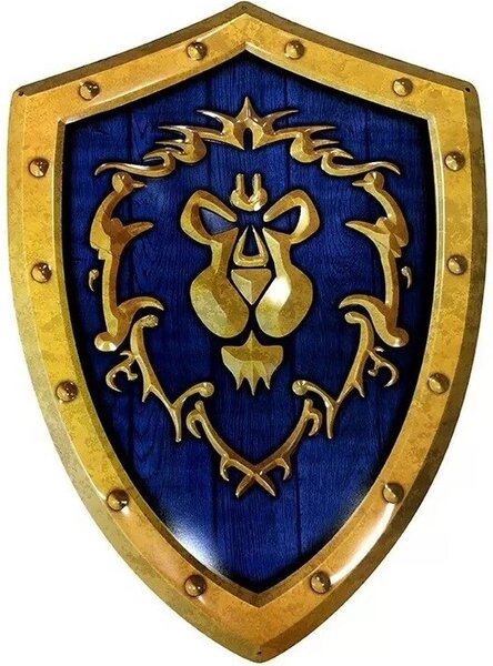 Fém tábla World of Warcraft - Alliance Shield, (28 x 38 cm)