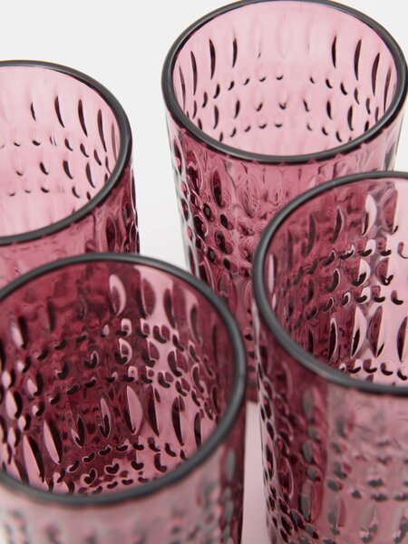 Sinsay - Pohárkészlet dombornyomott mintával 4 pack - rózsaszín
