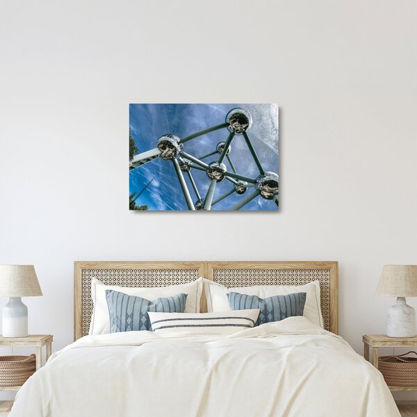 Kép - atomium Brüsszelben (üvegen) (70x50 cm)