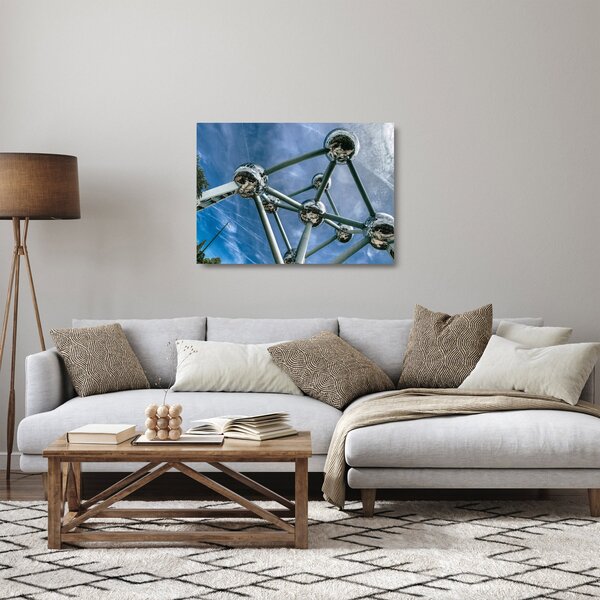 Kép - atomium Brüsszelben (üvegen) (70x50 cm)