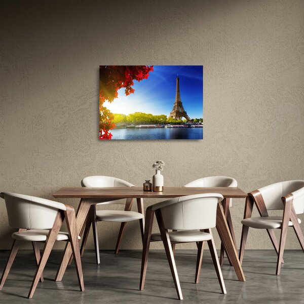 Kép - ősz Párizsban (üvegen) (70x50 cm)