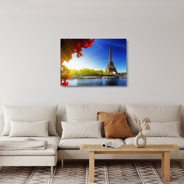 Kép - ősz Párizsban (üvegen) (70x50 cm)