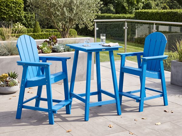 Kerti bárasztal ADIRONDACK 60 cm 59 cm Szintetikus anyag Kék