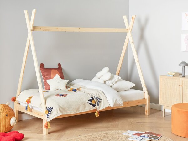 Gyerekágy Tipi Fenyő DEVAY 90 x 200 cm Világosbarna
