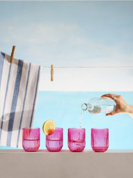 Sinsay - Színes üvegpohár szett 4 pack - élénkpink