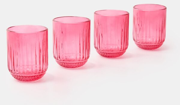 Sinsay - Színes üvegpohár szett 4 pack - élénkpink