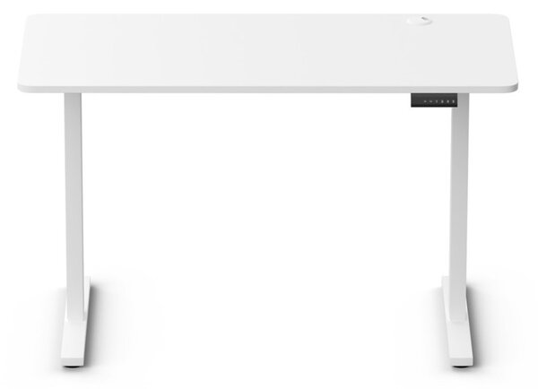 LVN System Control+ elektromos asztal + Control Pro forgószék szett | Fehér 120x60cm elektromosan állítható magasságú íróasztal + világosszürke forgószék