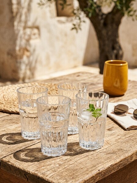 Sinsay - Poharak díszített aljjal 4 pack - clear