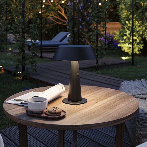 Kültéri Lámpa Paulmann, Soala, dimmable, Fekete, Terasz, Műanyag, Modern
