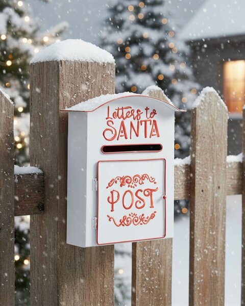 Mikulás postaláda ESPOO 30 cm Fehér