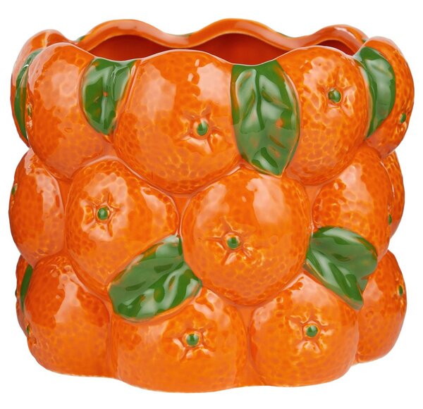 NARANJA kerámia kaspó Ø18cm, narancsok