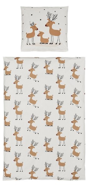 Renforcé pamut ágynemű TIMBA DEER fehér Ágyneműhuzat mérete: 80 x 80 cm | 135 x 200 cm
