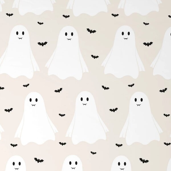 Gyermek ágynemű Renforcé pamutból GHOSTIE bézs Ágyneműhuzat mérete: 80 x 80 cm | 135 x 200 cm