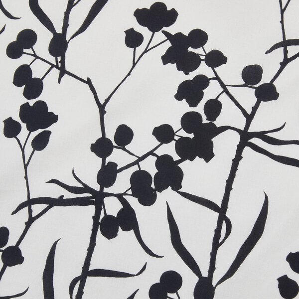 Renforcé pamut ágyneműhuzat BERRIES fehér-fekete Ágyneműhuzat mérete: 80 x 80 cm | 135 x 200 cm